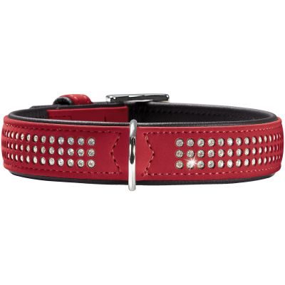 HUNTER Halsband Softie Triluxe M (55), rot/schwarz