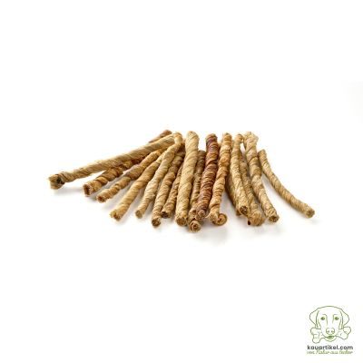 kauartikel.com Kälber-Blasen, gedreht - Hunde-Kauartikel - Hunde-Snack - Kausnack - Kälber-Leckerli (Rind)