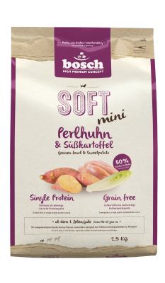 Bild 1 von 1: bosch Tiernahrung HPC SOFT Mini Perlhuhn & Süßkartoffel – Trockenfutter – 2,5kg