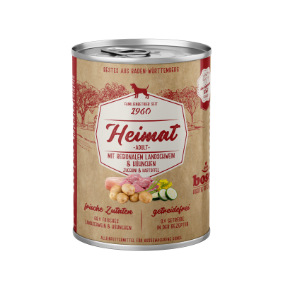 bosch Tiernahrung Heimat Regionales Landrind – Getreidefreies Nassfutter – 400g