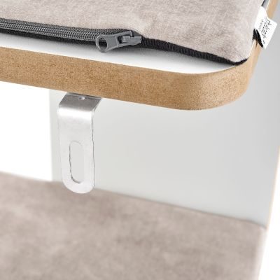 Thumbnail 9: stylecats® Kratzturm Tumba 3 Liegeflächen (M) 81 cm, weiß/grau/grau