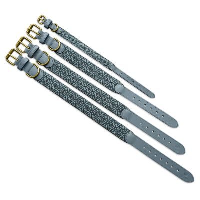 Thumbnail 3: Hey Lana Premium Hundehalsband Gepolstert Anthrazit / Eisblau / M/37-47