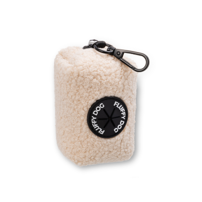 Thumbnail 2: Fluffy Dog Kotbeutelspender Teddy – vegan, wasserabweisend & mit Karabiner für Leine, Gürtel & Tasche