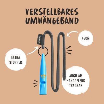 Thumbnail 4: Rudelkönig Rudelkönig Hundepfeife für Rückruf - Professionelle Trainingspfeife mit genormter Frequenz und Pfeifenband - Erziehungshilfen für Hunde