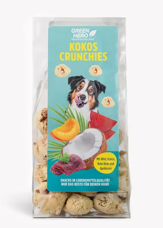 Greenhero Green Hero Kokos Crunchies – natürlicher Hunde Leckerli