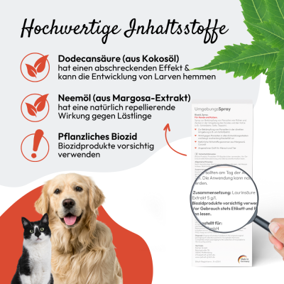 Thumbnail 7: PHA PetVet - PHA UmgebungsSpray für Hunde u. Katzen 150 ml - Parasitenschutz - mit pflanzlichen Wirkstoffen