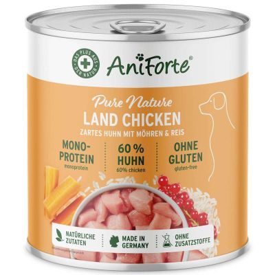 Thumbnail 8: AniForte Nassfutter LandChicken – "Huhn mit Möhren" 6 x 800 g