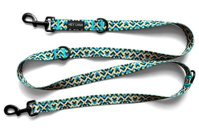 Hey Lana Führleine Kunterbunt - 3-fach verstellbar Gelb / Blau / 15/180