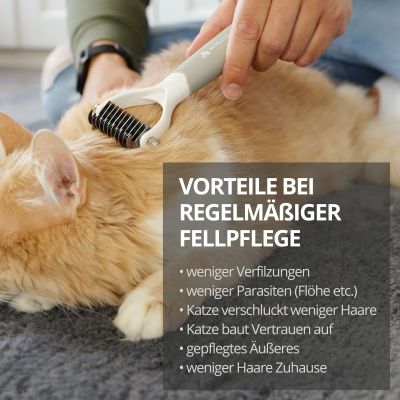 Thumbnail 2: SCHLITZOHR Unterfellbürste Cookie für Langhaar Katzen & Hunde M-L (9.2 cm)