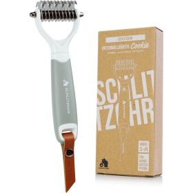 SCHLITZOHR Unterfellbürste Cookie für Langhaar Katzen & Hunde M-L (9.2 cm)