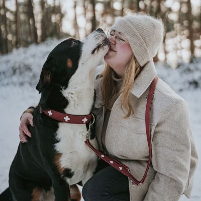 Thumbnail 13: HUNTER Halsband Swiss XL (75), rot/schwarz