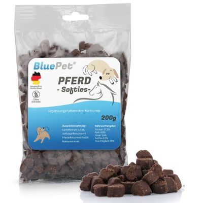 Thumbnail 1: BluePet Softies Hundetrainingsleckerli 200g - versch. Sorten: Käse, Huhn, Lachs, Ente, Wild, Tutti Frutti. Karteoffelsofties weich & nahrhaft