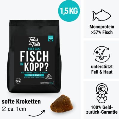 Thumbnail 2: Tales & Tails Noch ganz Fisch im Kopp Softtrockenfutter - 1,5kg