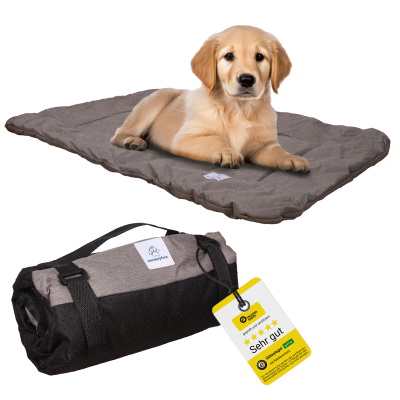 Wanderpfote Hundedecke für Unterwegs, 110 x 80cm – Waschbar, Orthopädisch, Wasserdicht – Hochwertiges Design – Hundedecke Outdoor