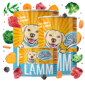 Sollis Hundenassfutter mit Lamm 6x 400 g
