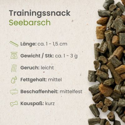 Thumbnail 4: kauartikel.com Seebarsch-Sticks-Trainingssnack - Hunde-Kauartikel - Hunde-Snack - Kausnack - Fisch-Leckerli