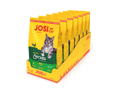 JosiCat Crunchy Chicken – Katzentrockenfutter – 7x650g