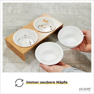 Thumbnail 2: PIUPET Katzennapf I 250ml I Spülmaschinenfest I 2 Ersatzschalen passend zum Napfset (ohne Gestell)