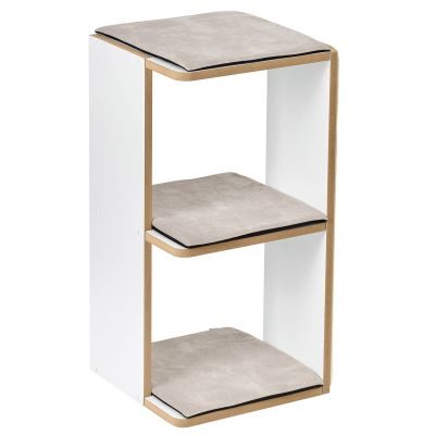 Thumbnail 1: stylecats® Kratzturm Tumba 3 Liegeflächen (M) 81 cm, weiß/grau/grau