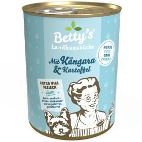 Betty's Landhausküche Hundenassfutter mit Känguru & Kartoffel 12x 400g