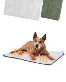 PIUPET Selbstheizende Decke Hund I 90x60cm I Beheizbare Hundedecke I Selbstwärmende Hundedecke I Heizdecke Hund ohne Strom I Weiß