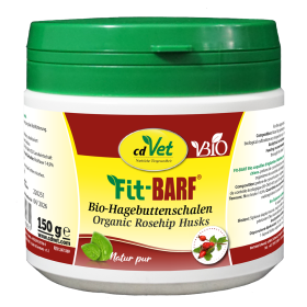 Fit-BARF® Bio-Hagebuttenschalen 150 g – Natürliche Ergänzung in Bio-Qualität für Hunde