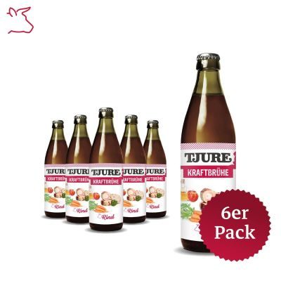 Thumbnail 8: TJURE TJURE Hundesmoothie - Kraftbrühe Rind - 320 ml Flasche 12er Pack