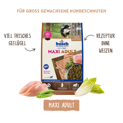 Thumbnail 3: bosch Tiernahrung HPC Maxi Adult Hundefutter – Weizenfrei – 3kg