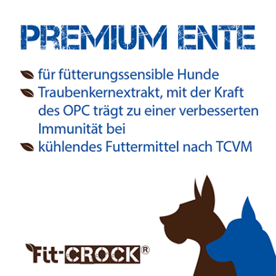 Thumbnail 4: Fit-CROCK® Premium Ente 3 kg – Kaltgepresstes Trockenfutter für sensible Hunde ohne synthetische Zusätze