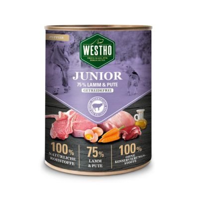 WESTHO petfood Junior mit 75 % Lamm & Pute 800g