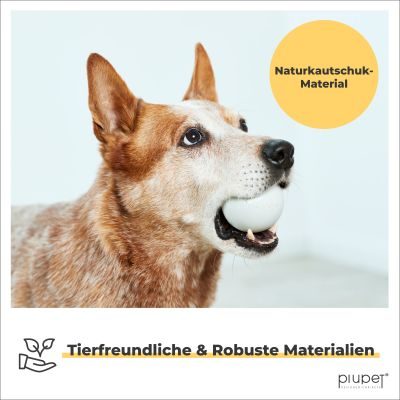Thumbnail 6: PIUPET Hundebälle I 6,5cm Durchmesser I Inkl. Beutel zum Verstauen I 2er Ball-Set I Hundespielzeug Ball I Hundeball bissfest I Hundespielbälle