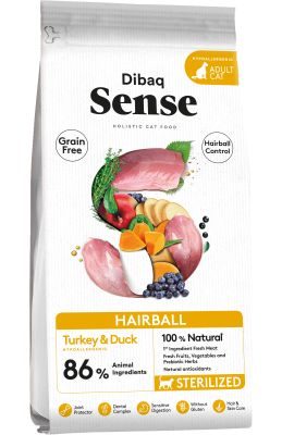 Dibaq Sense Trockenfutter getreidefrei Haarballen 1,5kg