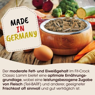 Thumbnail 7: Fit-CROCK® Classic Lamm Maxi 3 kg – Natürliches, kaltgepresstes Trockenfutter für ausgewachsene Hunde