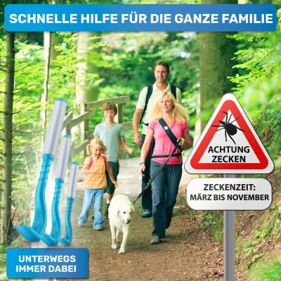 Thumbnail 6: BluePet Premium 3x Zeckenhaken, Zeckenentferner Zeckenhebel mit anti-rutsch (weiß) - made in France