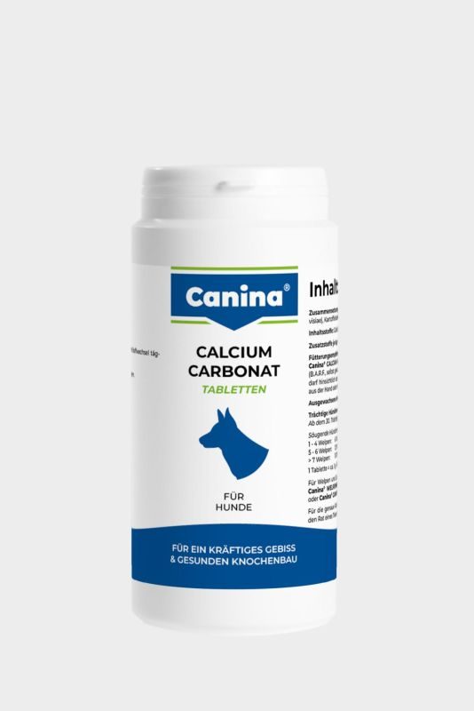 Canina Calcium Carbonat Tabletten Mineralfutter für Hunde 350 g Doppelpack