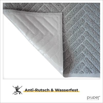 Thumbnail 2: PIUPET Katzenstreu Matte I Katzenmatte Katzenklo I Katzenklo Matte 90cm x 60cm I Katzentoilette Matte