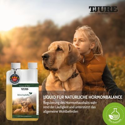 Thumbnail 8: TJURE TJURE - Mönchspfeffer Liquid - 500 ml  | Hormonbalance für glückliche Hunde |  bei Läufigkeit | Scheinträchtigkeit