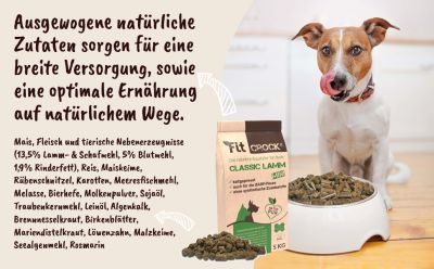 Thumbnail 5: Fit-CROCK® Classic Lamm Mini 10 kg – Natürliches Trockenfutter für kleine Hunde