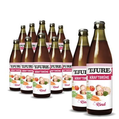 Thumbnail 1: TJURE TJURE Hundesmoothie - Kraftbrühe Rind - 320 ml Flasche 12er Pack