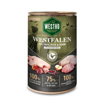 Thumbnail 4: WESTHO petfood Westfalen mit 75 % Ente, Pute & Huhn 6x400g