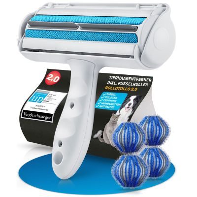 Thumbnail 2: BluePet Tierhaarentferner Fusselroller - Wiederverwendbare Fusselbürste: Tierhaare, Katzenhaare, Hundehaare auf Polster entfernen - Wiederverwendbar