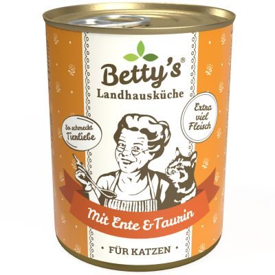 Thumbnail 3: Betty's Landhausküche Katzennassfutter mit Ente 12x 400g