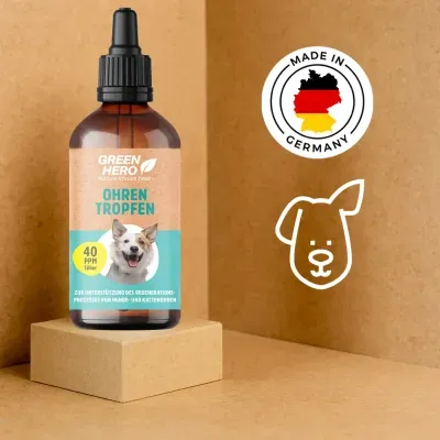 Thumbnail 5: Greenhero Kolloidales Silber für Hunde, Ohrentropfen 40 PPM, ionisch und kolloidal, 100 ml