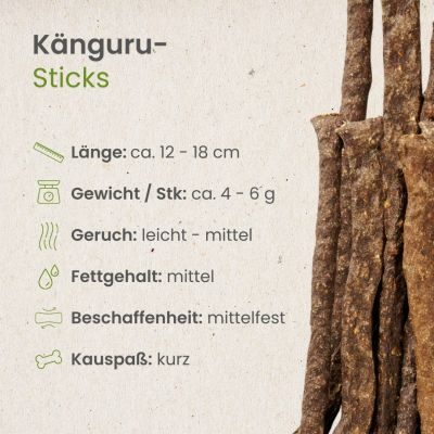 Thumbnail 4: kauartikel.com Känguru-Sticks - Hunde-Kauartikel - Hunde-Snack - Hypoallergen-Kausnack - Leckerli