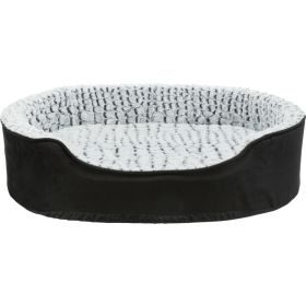TRIXIE Vital Bett Lino, oval 83 × 67 cm / Schwarz / Grau