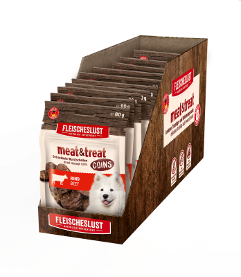 Fleischeslust Fleischeslustmeat & treat Coins Rind 10 x 80 g