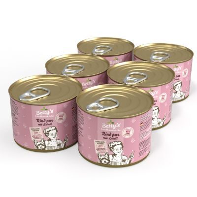Thumbnail 3: Betty's Landhausküche Nassfutter für Hunde Rind pur mit Leinöl 12x 200g