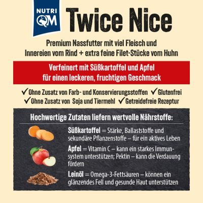 Thumbnail 4: NutriQM NutriQM Twice Nice Rind & Hühnerbrustfilet 6 x 800g