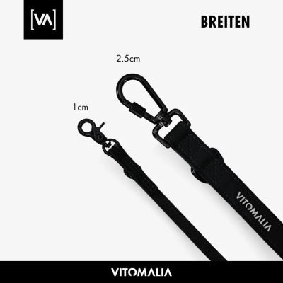 Thumbnail 5: Vitomalia VitomaliaPiñatex Luxus-Hundeleine verstellbar aus nachhaltiges Ananas-Leder in Schwarz