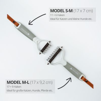 Thumbnail 5: SCHLITZOHR Unterfellbürste Cookie für Langhaar Katzen & Hunde M-L (9.2 cm)